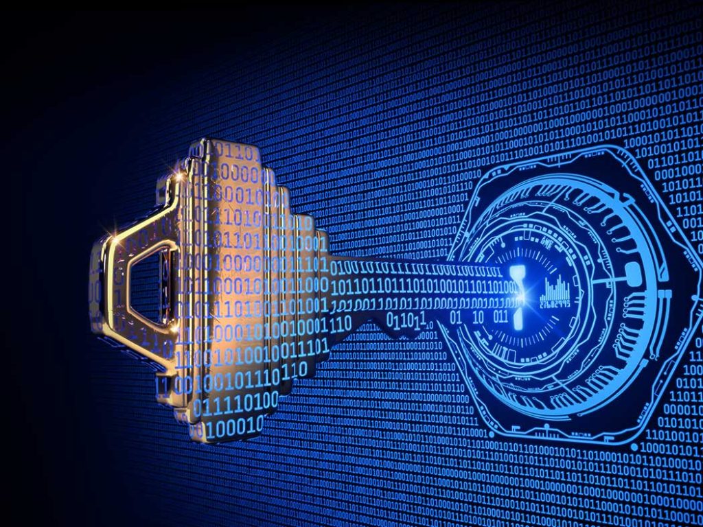 interview with juhan lepassaara cybersecurity concept illustration a key formed from binary code goes into an abstract lock